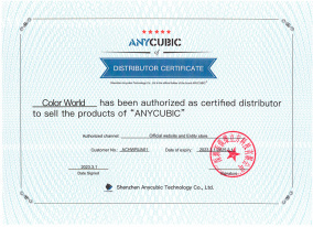 Сертификат Anycubic 2023