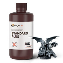 Фотополимерная смола Tiger3D Standard Plus 10K, темно-серая (1 кг)