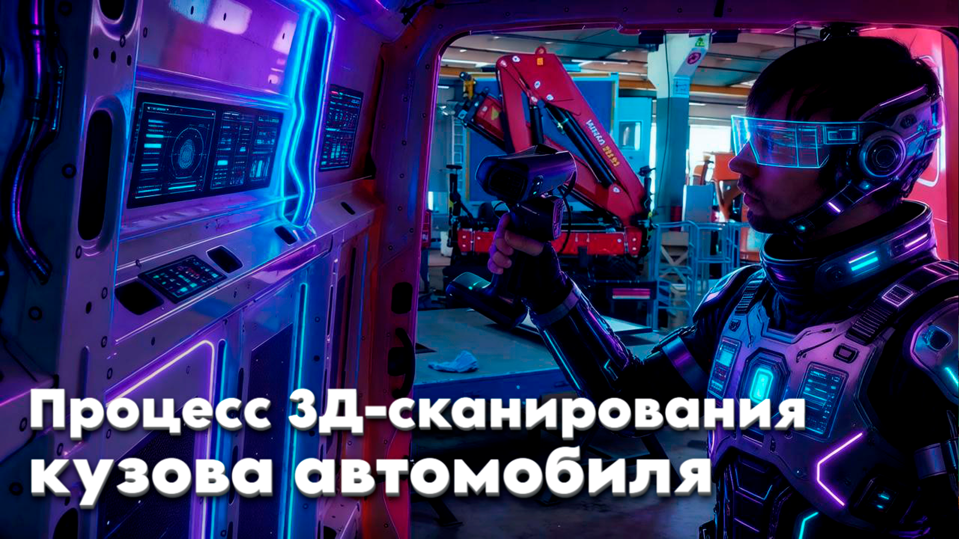 Процесс 3Д-сканирования кузова автомобиля