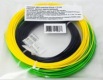 Комплект ABS-пластика ESUN 1.75 мм. для 3D ручек (черный, желтый, светло-зеленый), 10 метров каждого цвета
